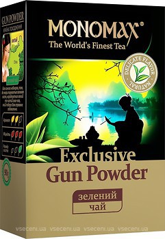 Фото Мономах Чай зелений крупнолистовий Exclusive Gun Powder (картонна коробка) 90 г