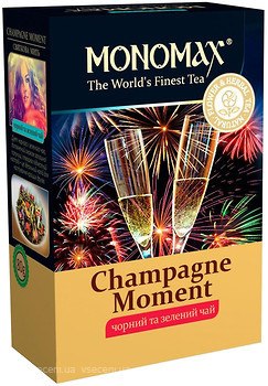 Фото Мономах Купаж черного и зеленого чая среднелистовой Champagne Moment (картонная коробка) 80 г