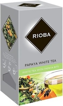 Фото Rioba Чай белый пакетированный Papaya White Tea (картонная коробка) 25x2 г