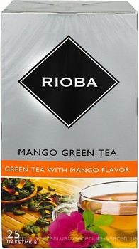 Фото Rioba Чай зелений пакетований Mango (картонна коробка) 25x2 г