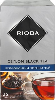 Фото Rioba Чай чорний пакетований Ceylon (картонна коробка) 25x2 г