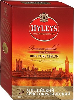 Фото Hyleys Чай черный крупнолистовой Английский аристократический (картонная коробка) 500 г