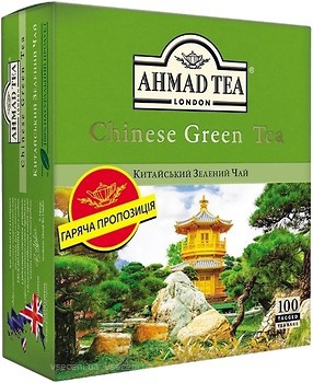 Фото Ahmad Tea Чай зелений пакетований Китайський (картонна коробка) 100x1.8 г