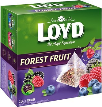 Фото Loyd Чай фруктовий пакетований Forest Fruit (картонна коробка) 20x2 г