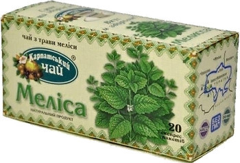 Фото Карпатський чай Чай трав'яний пакетований Меліса (картонна коробка) 20x1.35 г