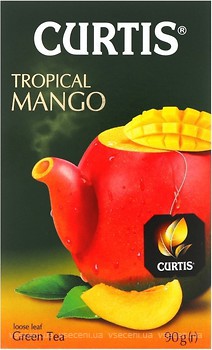 Фото Curtis Чай зелений крупнолистовий Tropical Mango (картонна коробка) 90 г