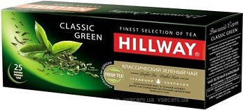Фото Hillway Чай зелений пакетований Classic Green (картонна коробка) 25x2 г