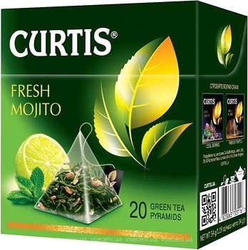 Фото Curtis Чай зелений пакетований Fresh Mojito (картонна коробка) 20x1.7 г