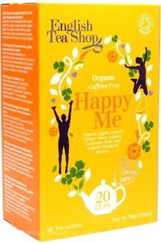 Фото English Tea Shop Чай трав'яний пакетований Happy Me (картонна коробка) 20x1.5 г