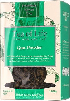 Фото Tea of Life Чай зеленый крупнолистовой Gun Powder (картонная коробка) 100 г