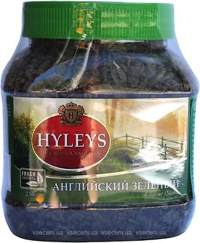 Фото Hyleys Чай зелений крупнолистовий Англійський (поліетиленова банка) 230 г