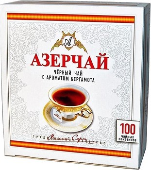 Фото Azercay Чай чорний пакетований з ароматом бергамоту (картонна коробка) 100x2 г