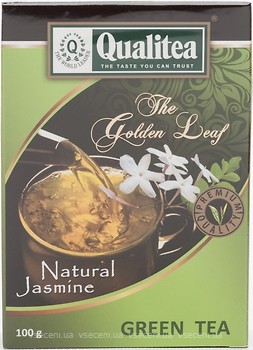 Фото Qualitea Чай зелений середньолистовий Jasmine (картонна коробка) 100 г