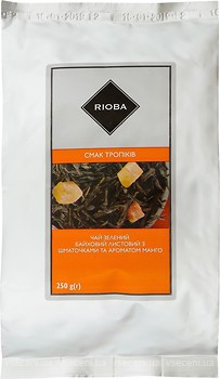Фото Rioba Чай зелений крупнолистовий Смак тропіків (фольгований пакет) 250 г