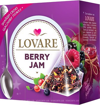 Фото Lovare Чай фруктовий пакетований Berry Jam (картонна коробка) 15x2 г