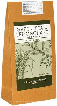Фото Natur Boutique Чай зелений байховий з лемонграссом (паперовий пакет) 50 г
