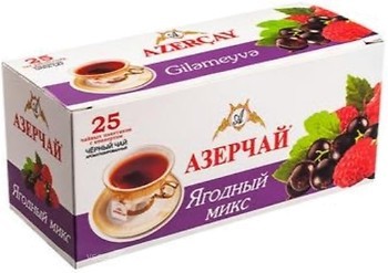Фото Azercay Чай чорний пакетований Ягідний мікс (картонна коробка) 25x1.8 г