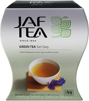 Фото Jaf Tea Чай зеленый крупнолистовой Earl Grey (картонная коробка) 100 г