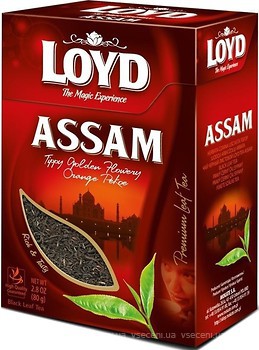 Фото Loyd Чай чорний середньолистовий Assam Orange Pekoe (картонна коробка) 80 г