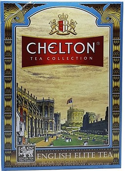 Фото Chelton Купаж чорного і зеленого чаю середньолистовий Класична колекція Англійський елітний (картонна коробка) 100 г