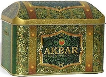 Фото Akbar Купаж чорного та зеленого чаю крупнолистовий Rich Soursop (бляшана коробка) 250 г
