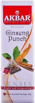 Фото Akbar Чай травяной пакетированный Ginseng Punch (жестяная банка) 15x2 г