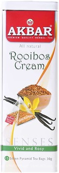 Фото Akbar Чай травяной пакетированный Rooibos Cream (жестяная банка) 15x2 г