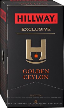 Фото Hillway Чай черный пакетированный Exclusive Golden Ceylon (картонная коробка) 25x2 г