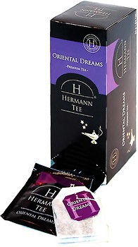 Фото Hermann Купаж чорного і зеленого чаю пакетований Східні мрії (картонна коробка) 25x1.52 г
