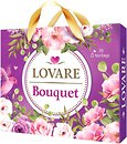 Фото Lovare Набір каркаде, чорного і зеленого чаю Bouquet пакетований (картонна коробка) 30x2 г