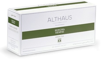 Фото Althaus Чай зелений пакетований Sencha Senpai (картонна коробка) 20x4 г