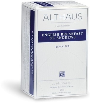 Фото Althaus Чай чорний пакетований English Breakfast (картонна коробка) 20x1.75 г