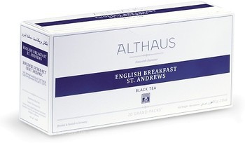 Фото Althaus Чай чорний пакетований English Breakfast (картонна коробка) 20x4 г