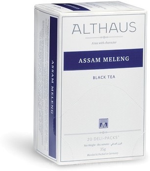 Фото Althaus Чай чорний пакетований Assam Meleng (картонна коробка) 20x1.75 г