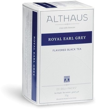 Фото Althaus Чай чорний пакетований Royal Earl Grey (картонна коробка) 20x1.75 г