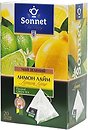 Фото Sonnet Чай зелений пакетований Лимон лайм (картонна коробка) 20x2 г