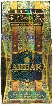 Фото Akbar Купаж чорного і зеленого чаю крупнолистовий Rich Soursop (картонна коробка) 80 г