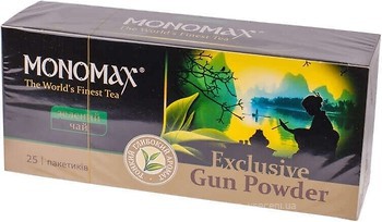 Фото Мономах Чай зеленый пакетированный Exclusive Gun Powder (картонная коробка) 25x1.5 г