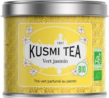 Фото Kusmi Tea Чай зеленый крупнолистовой Vert Jasmin (жестяная банка) 90 г