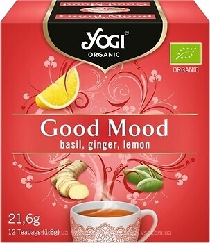 Фото Yogi Tea Чай травяной пакетированный Good Mood (картонная коробка) 12x1.8 г