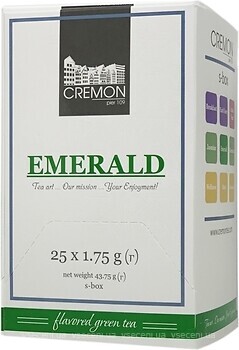 Фото Cremon Чай зелений пакетований Emerald (картонна коробка) 25x1.75 г
