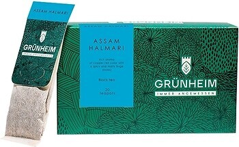 Фото Grunheim Чай чорний пакетований Assam Halmari (картонна коробка) 20 шт