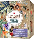 Фото Lovare Набір зеленого чаю пакетований Асорті (картонна коробка) 32x2 г