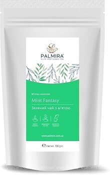 Фото Palmira Чай зеленый байховый Mint Fantasy (дой-пак) 100 г