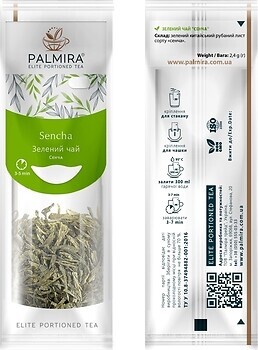 Фото Palmira Чай зеленый пакетированный Sencha (полиэтиленовый пакет) 10x2.4 г