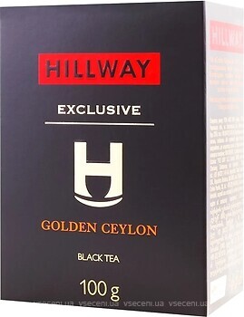 Фото Hillway Чай чорний байховий Exclusive Golden Ceylon (картонна коробка) 100 г