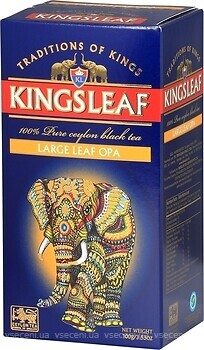 Фото Kingsleaf Чай чорний крупнолистовий Large Leaf OPA (картонна коробка) 100 г