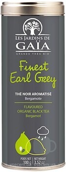 Фото Les Jardins de Gaia чай черный крупнолистовой Finest Earl Grey с ароматом бергамота (жестяная банка) 100 г
