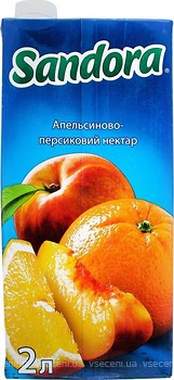 Фото Sandora нектар Апельсиново-персиковий 2 л