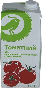 Фото Ашан сік Томатний 1 л